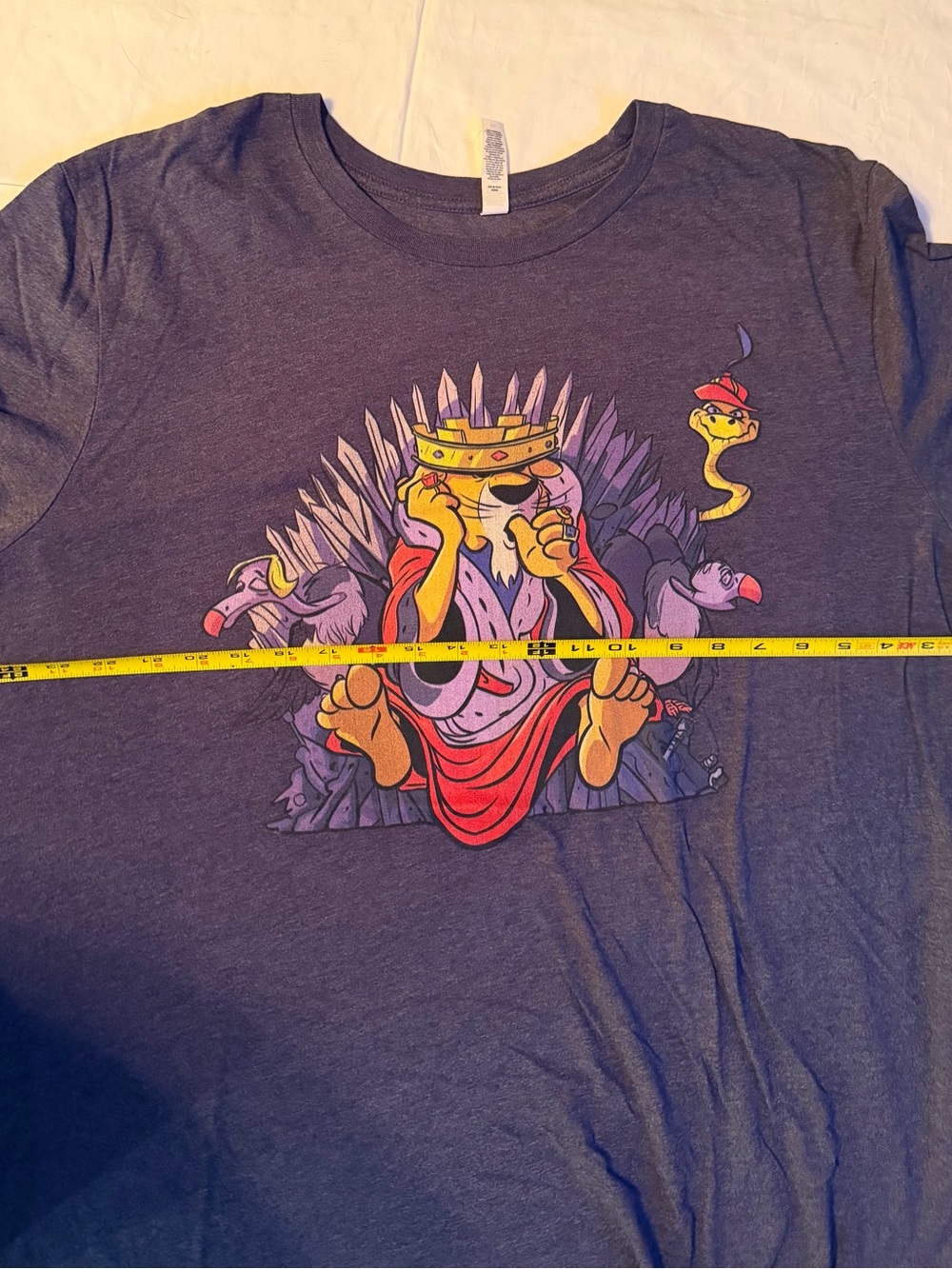 Bella Canvas Charcoal Short-Sleeve Tee with Colorful Cartoon Throne Graphic